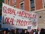 picture of banner with 'Global information - local production'